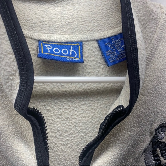 Winnie The Pooh Tigger Pullover Women Oversized Medium Gray Y2K 1/4 Zip Fleece - Picture 9 of 10